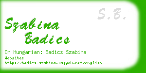 szabina badics business card